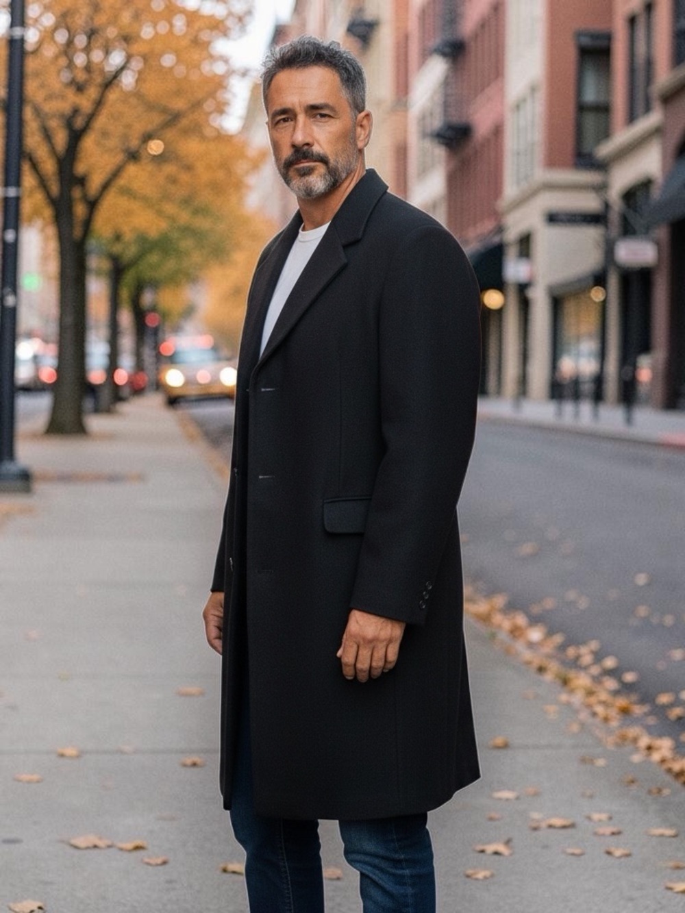 Vintage Justin Cross Cashmere Wool Overcoat 42